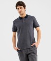Polo manches courtes en coton à motifs géométriques homm